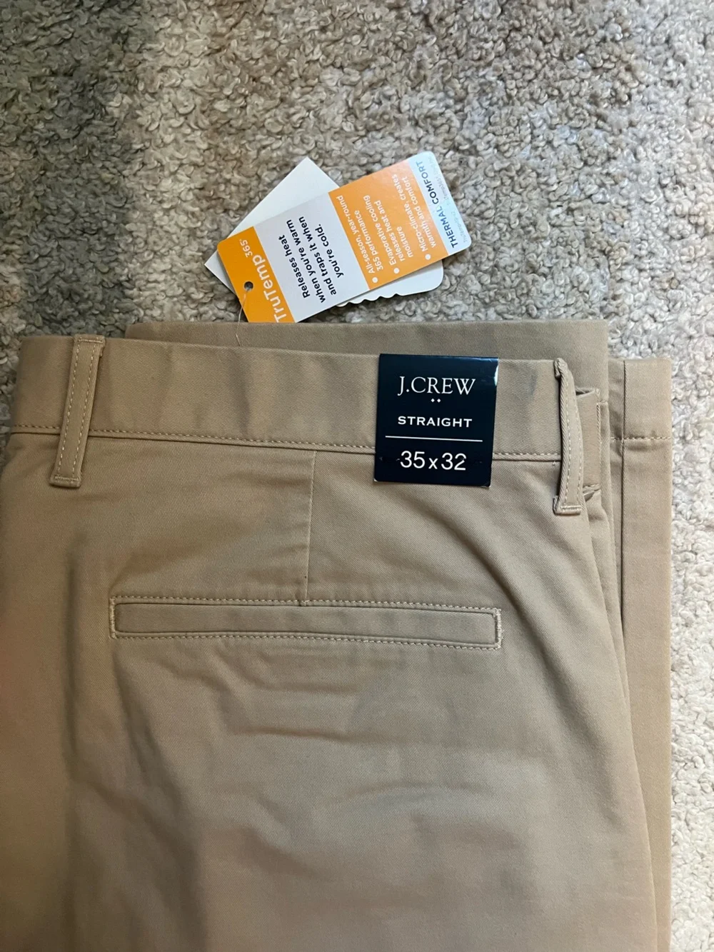 J. Crew Straight Fit Chinos in Khaki Tan